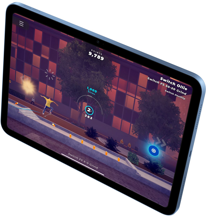 Le jeu Skate City sur iPad.