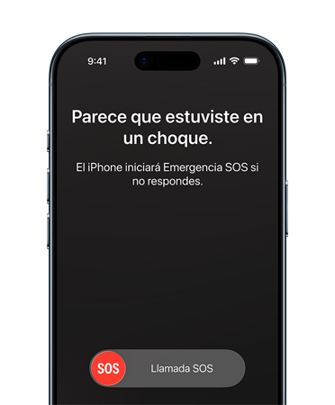 iPhone Air, parte frontal, funcionalidad Detección de Choques en uso