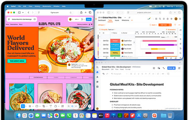 MacBook Air avec plusieurs apps ouvertes