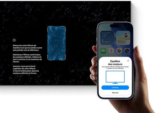 Utilisation d’un iPhone pour équilibrer les couleurs d’un téléviseur