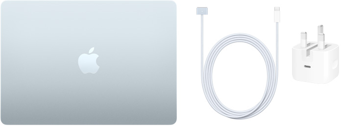 13 吋 MacBook Air，USB-C 至 MagSafe 3 連接線和 40W USB-C 電源轉換器