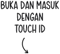 Buka kunci, masuk, dan bayar dengan Touch ID