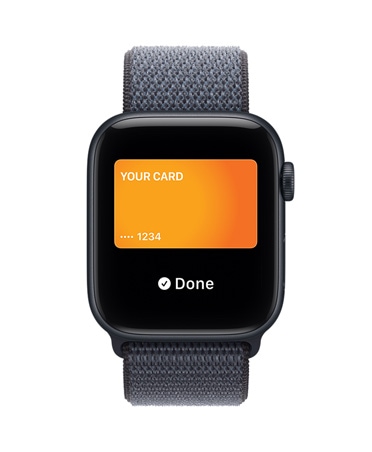Apple Watch SE 3, carcasă din aluminiu, culoare Miezul nopții, Apple Pay în Portofelul Apple, partea exterioară dreaptă, Digital Crown, curea, brățară Sport, culoare Albastru ancoră