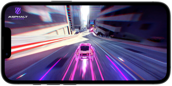 iPhone 17e showing a racing game being played