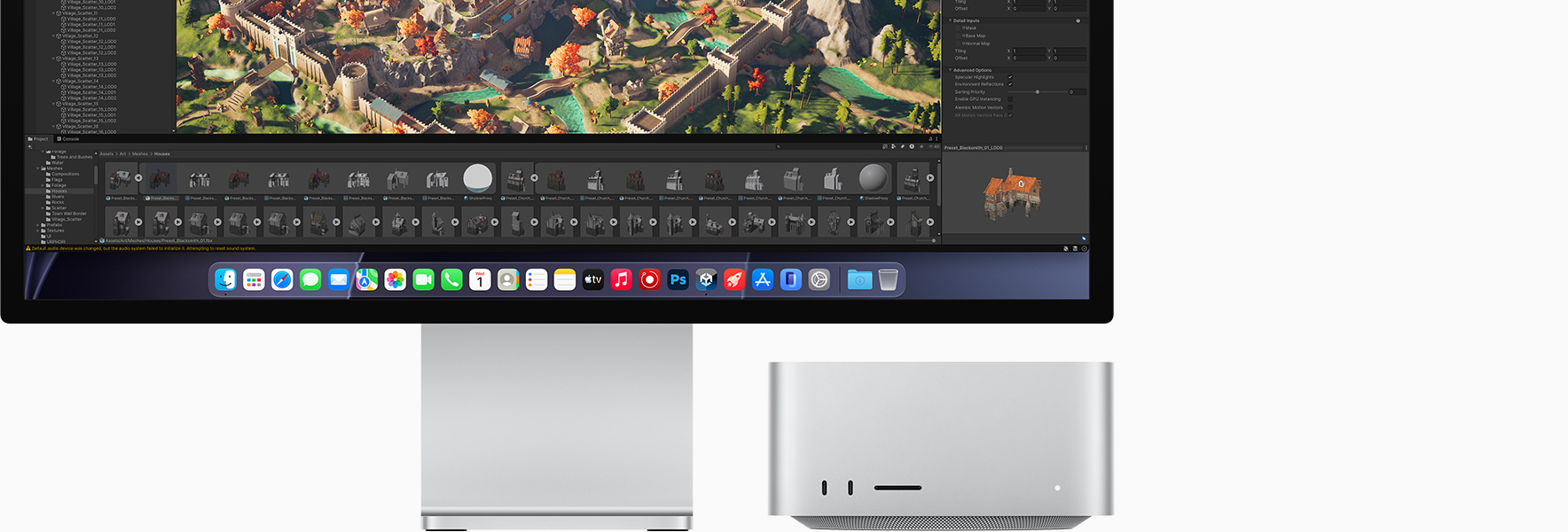 Studio Display XDR, หน้าจอแสดง Unity Editor