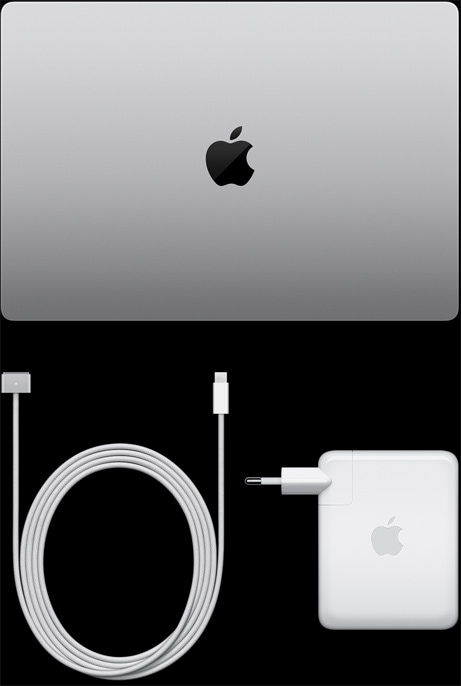 MacBook Pro 16 дюймів, кабель USB‑C / MagSafe 3 й адаптер живлення USB‑C потужністю 140 Вт