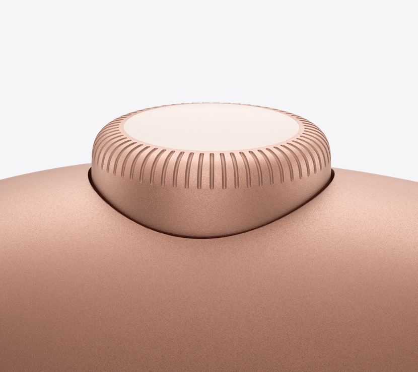 سماعات الرأس AirPods Max 2، لون برتقالي، تفاصيل التاج الرقمي