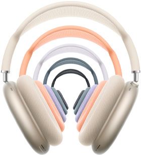 AirPods Max 2, ακουστικά κεφαλής, μωβ χρώμα, μαξιλαράκι αυτιού, τηλεσκοπικοί βραχίονες, στήριγμα κεφαλής