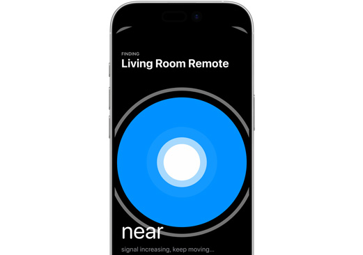 使用 iPhone 尋找 Apple TV Remote