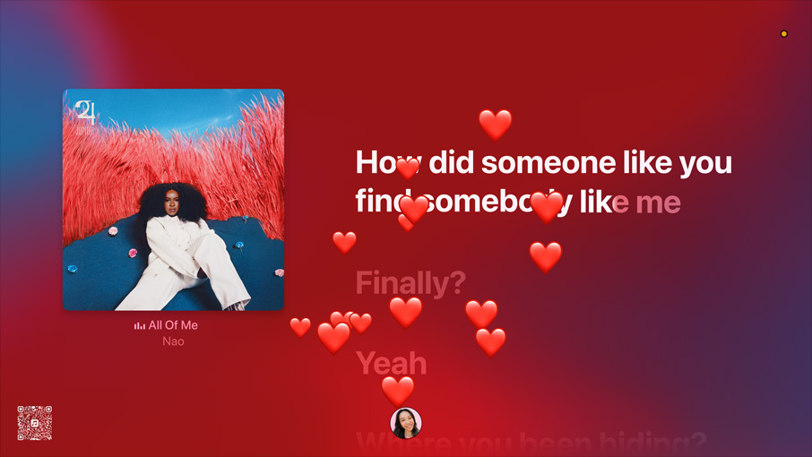 Video of Apple Music and lyrics for "All of me" by the artist Nao