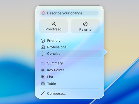 An AI prompt screen featuring macOS Tahoe.