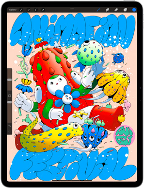 App Procreate en un iPad Air