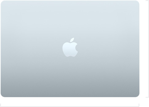 MacBook Air 15-inch exterior, closed, Apple logo centred