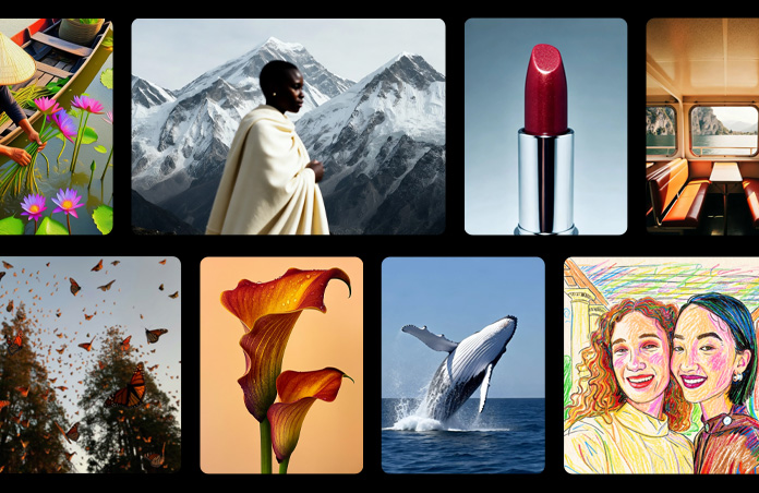 Gallery of images in a range of styles created with Image Playground